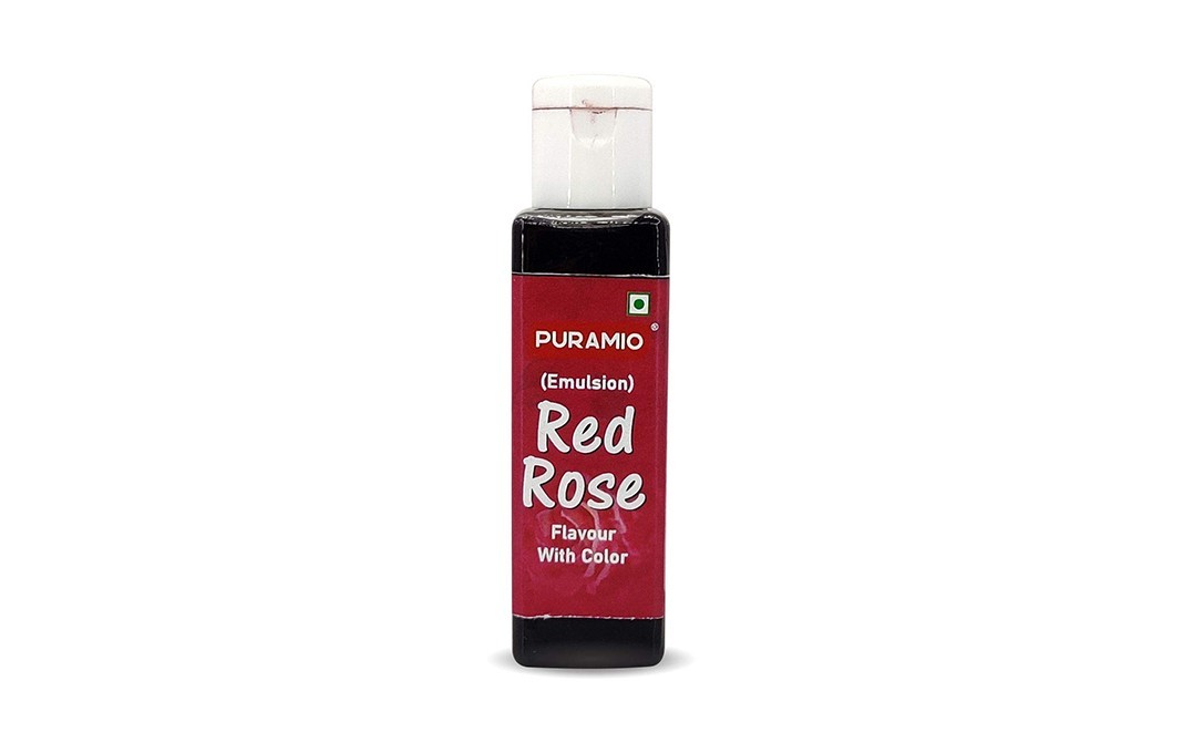 Puramio (Emulsion) Red Rose Flavour With Color   Plastic Bottle  30 millilitre